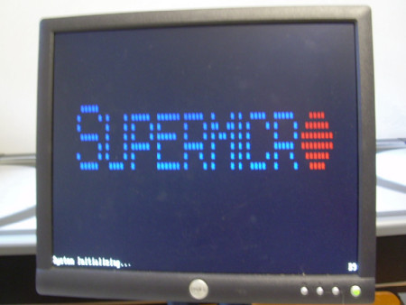 Supermicro server boot screen.